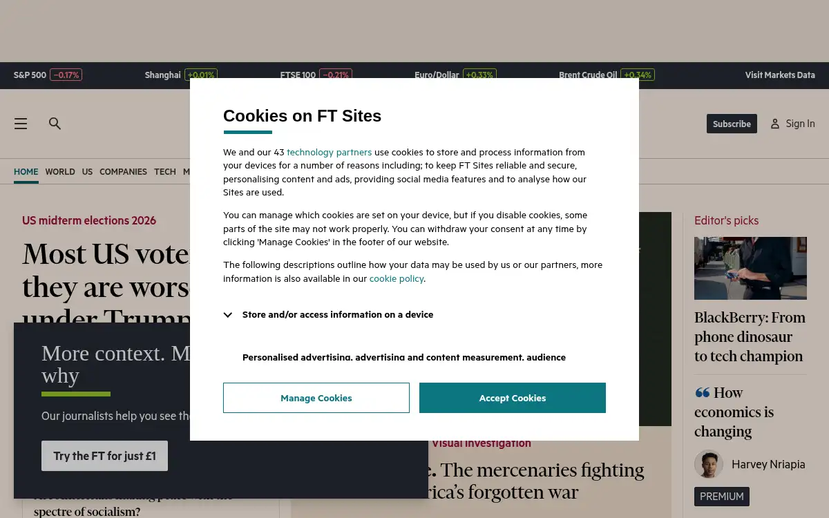 www.ft.com screenshot