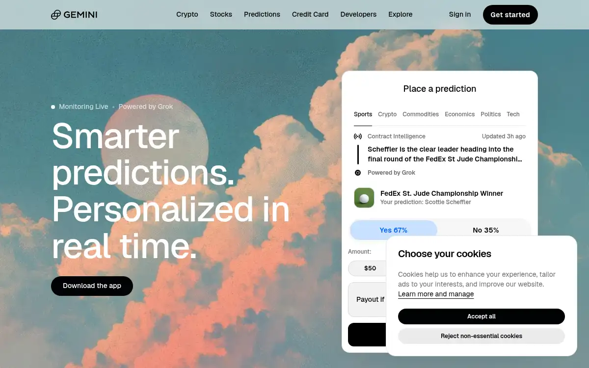 www.gemini.com screenshot