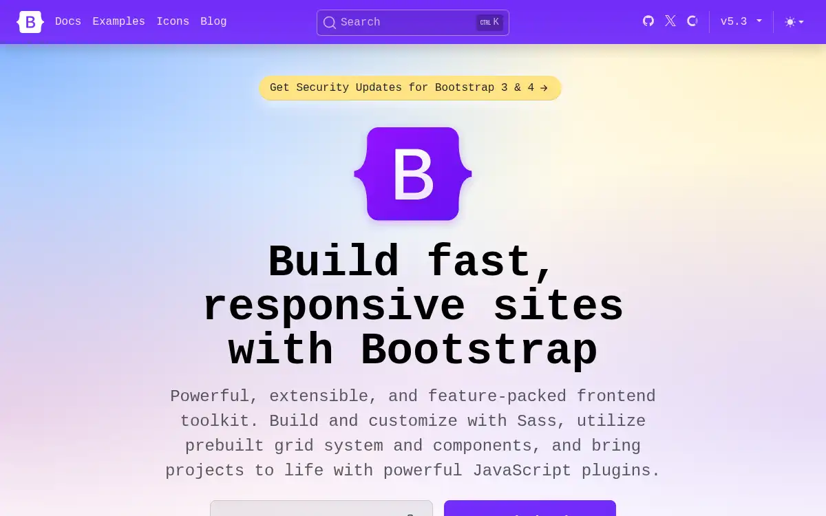 www.getbootstrap.com screenshot