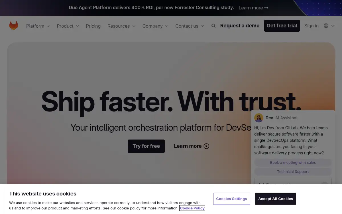 www.gitlab.com screenshot