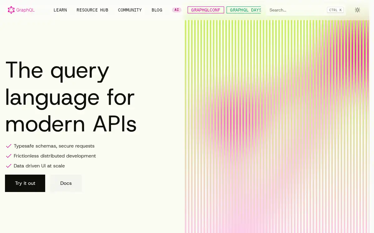 www.graphql.org screenshot