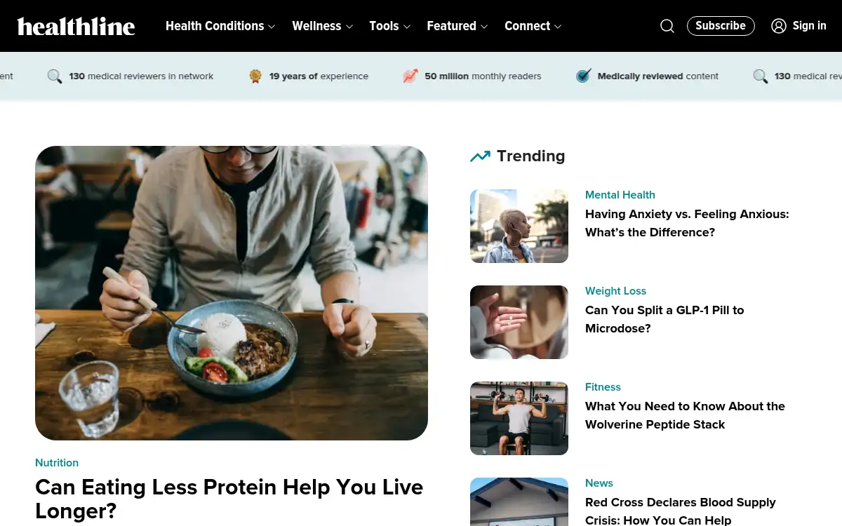 www.healthline.com screenshot