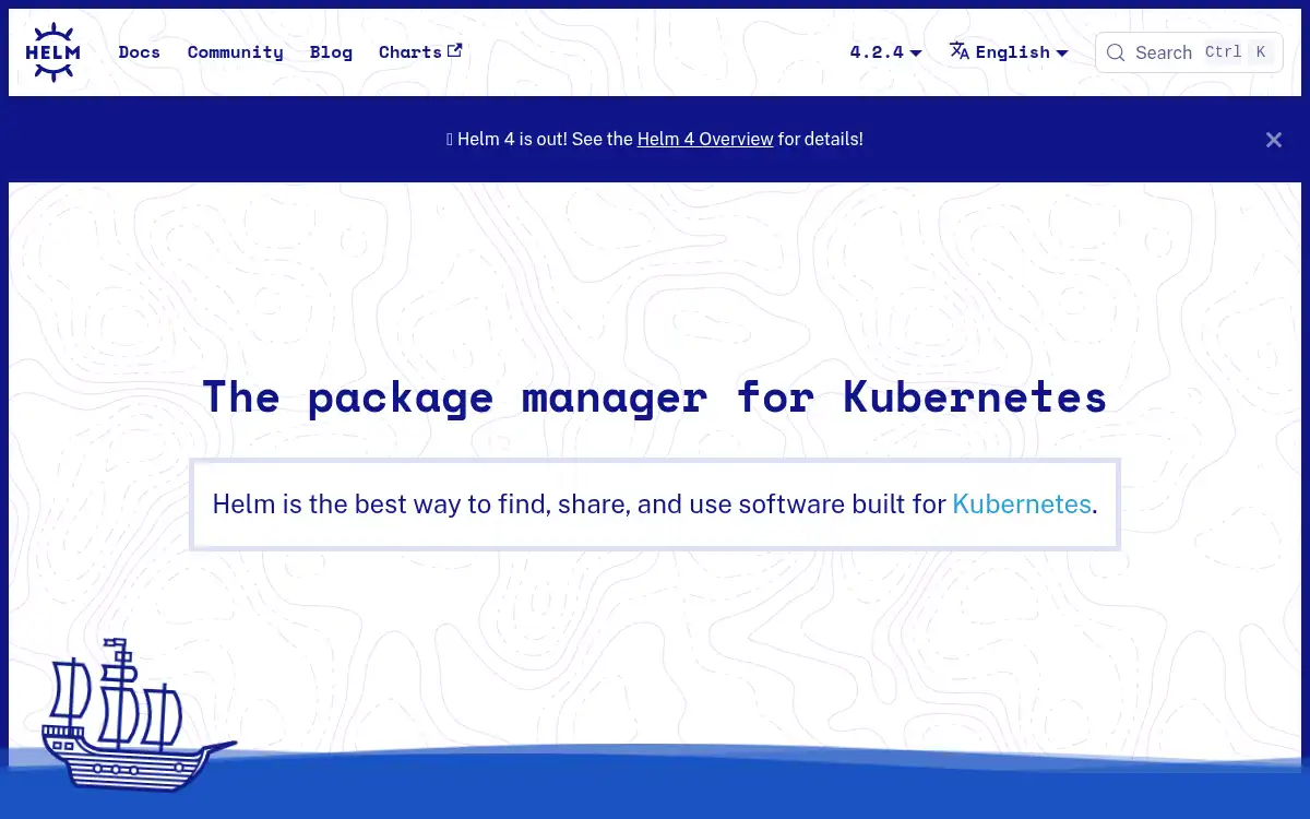 www.helm.sh screenshot