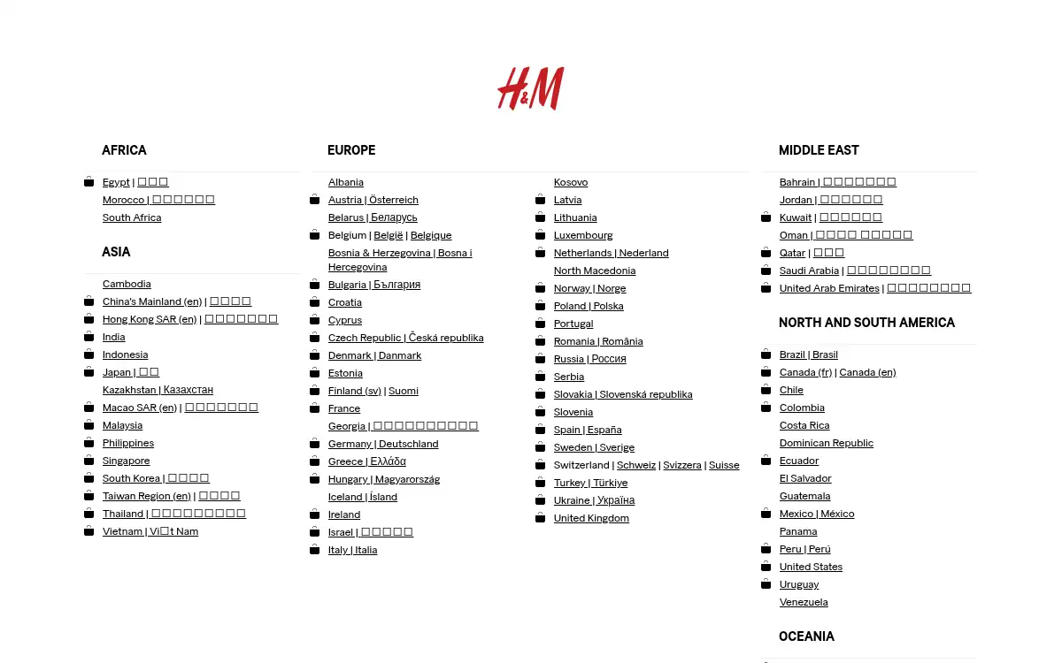www.hm.com screenshot
