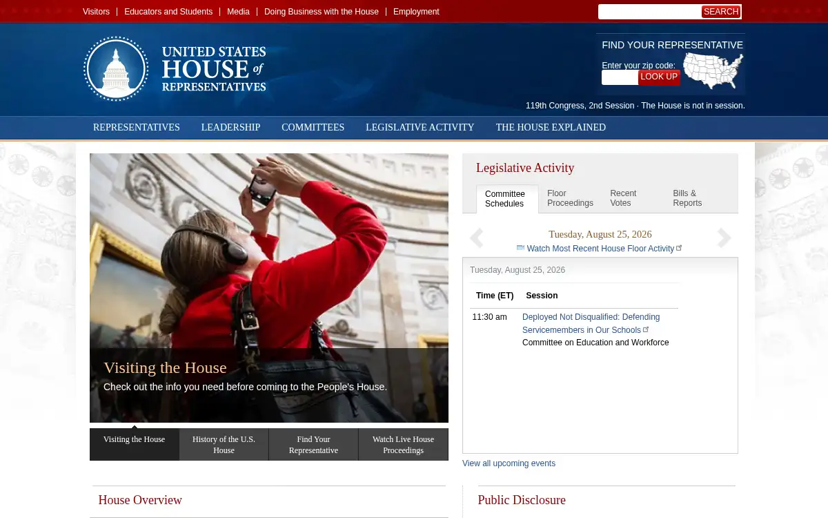www.house.gov screenshot
