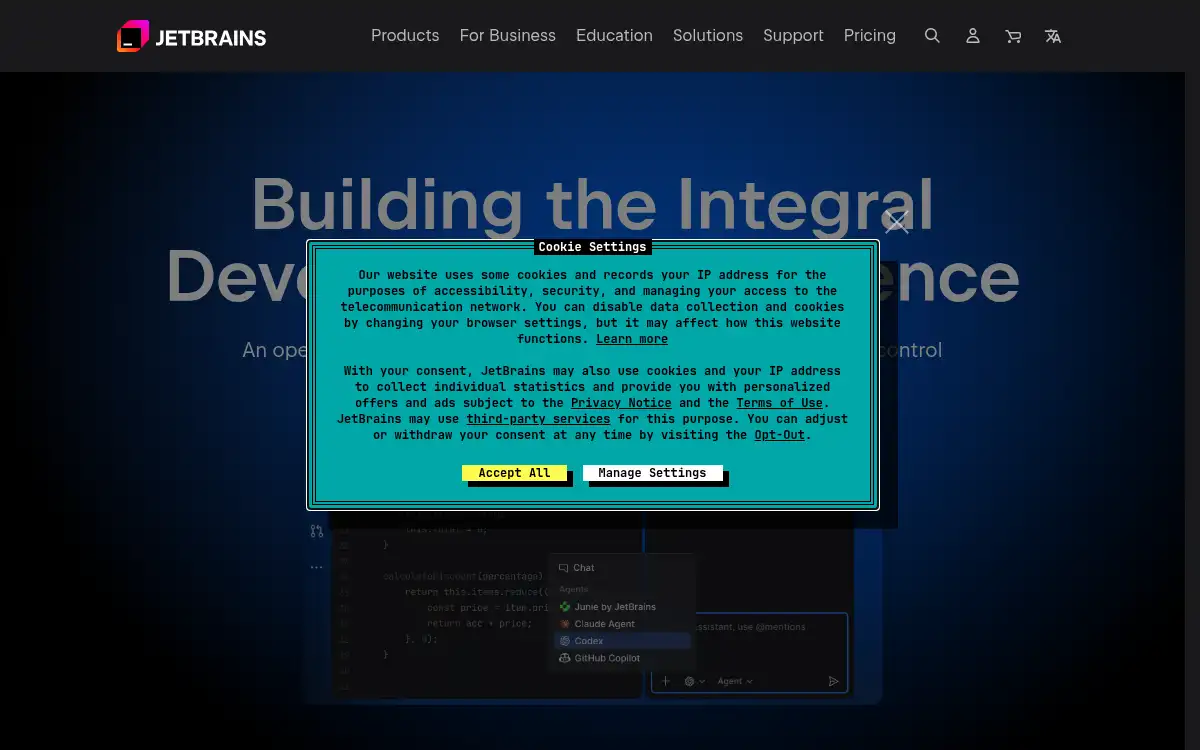www.jetbrains.com screenshot