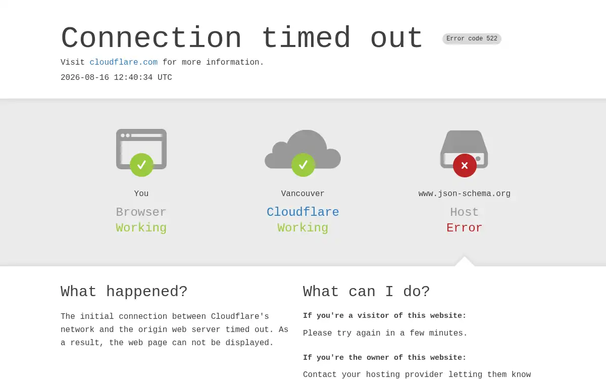 www.json-schema.org screenshot