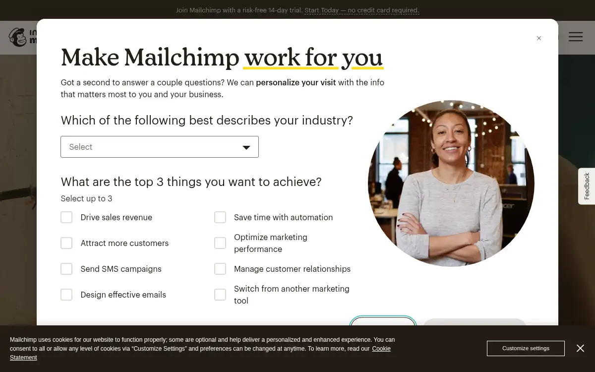www.mailchimp.com screenshot