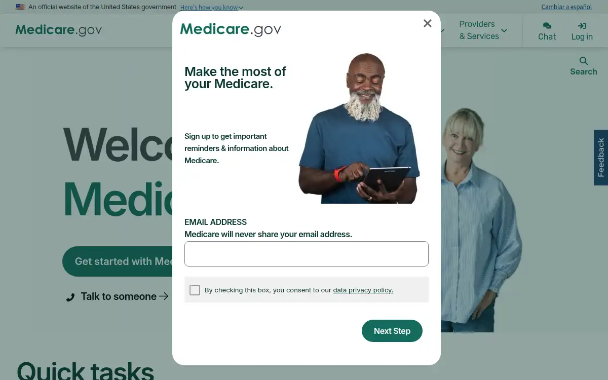 www.medicare.gov screenshot
