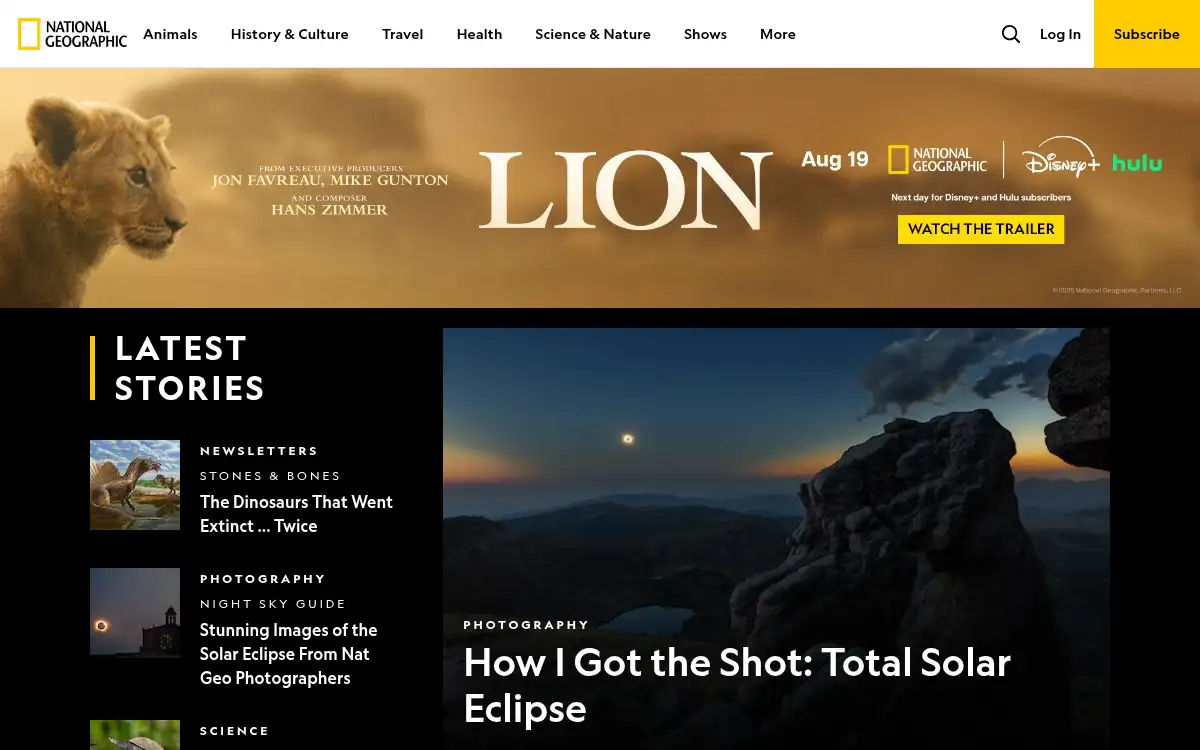 www.nationalgeographic.com screenshot