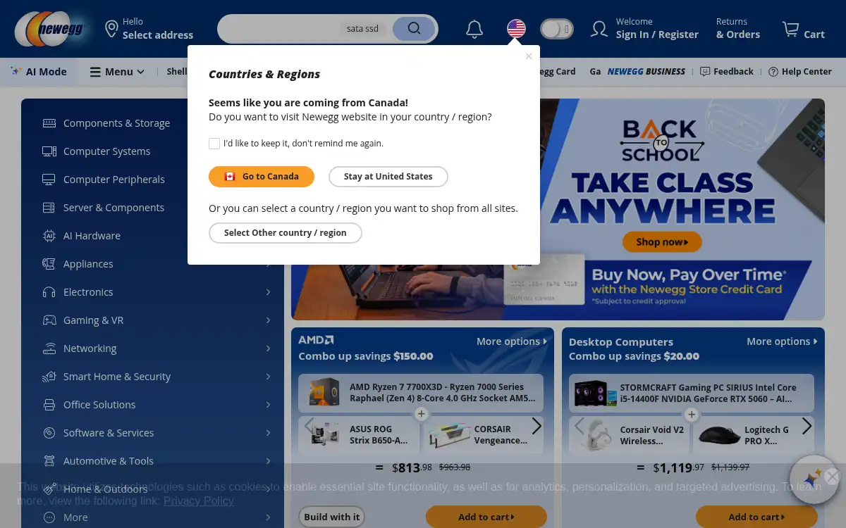 www.newegg.com screenshot