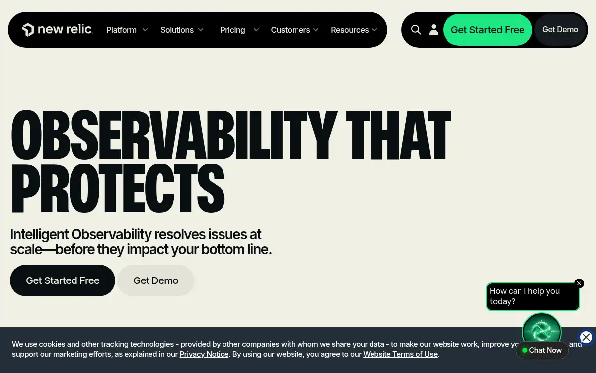 www.newrelic.com screenshot