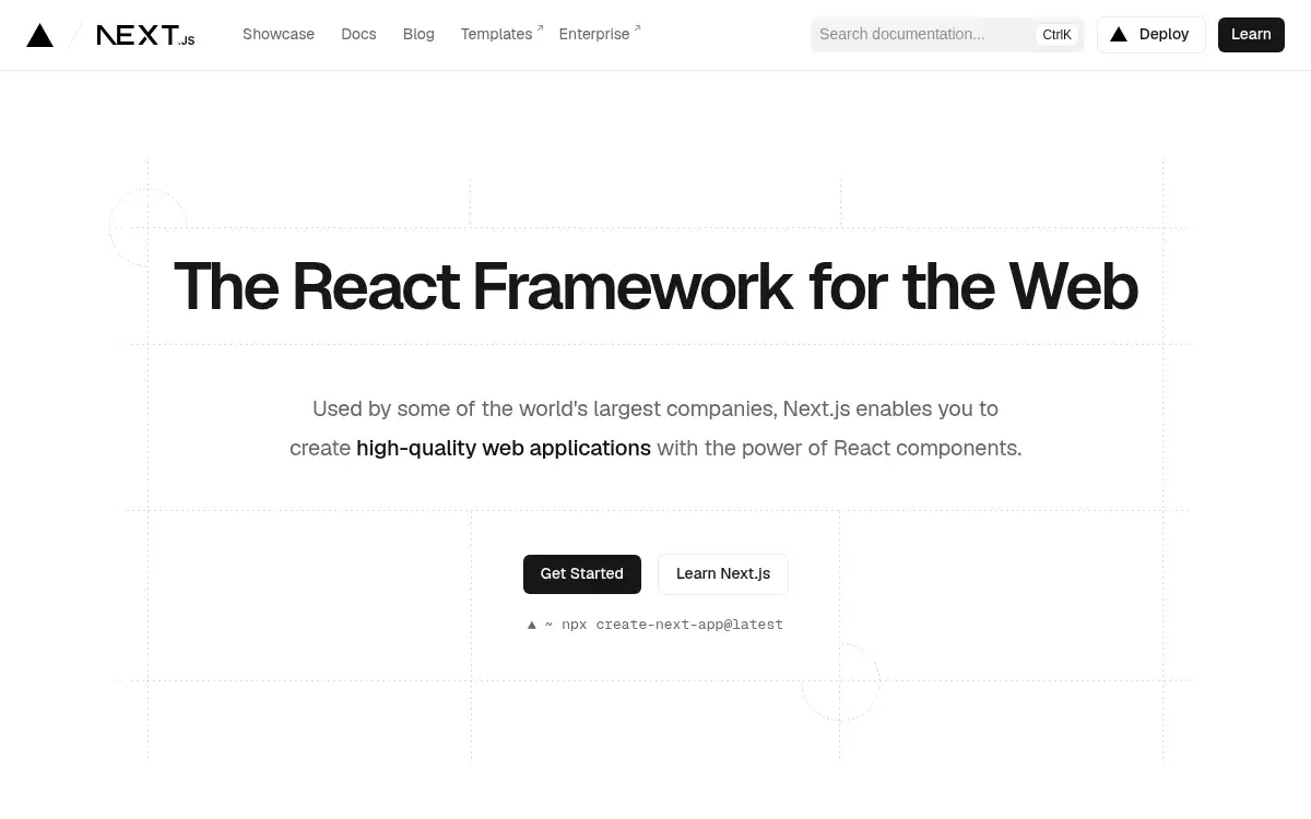 www.nextjs.org screenshot