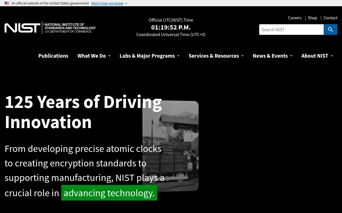 www.nist.gov screenshot