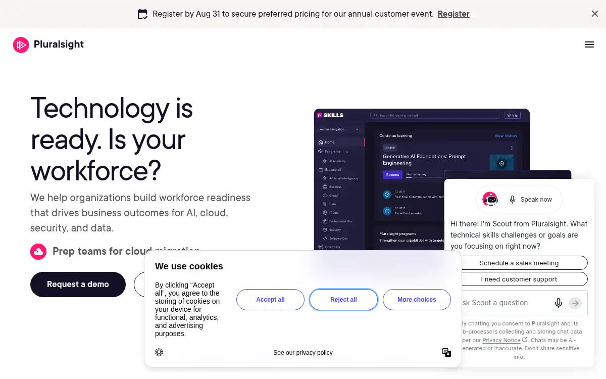 www.pluralsight.com screenshot