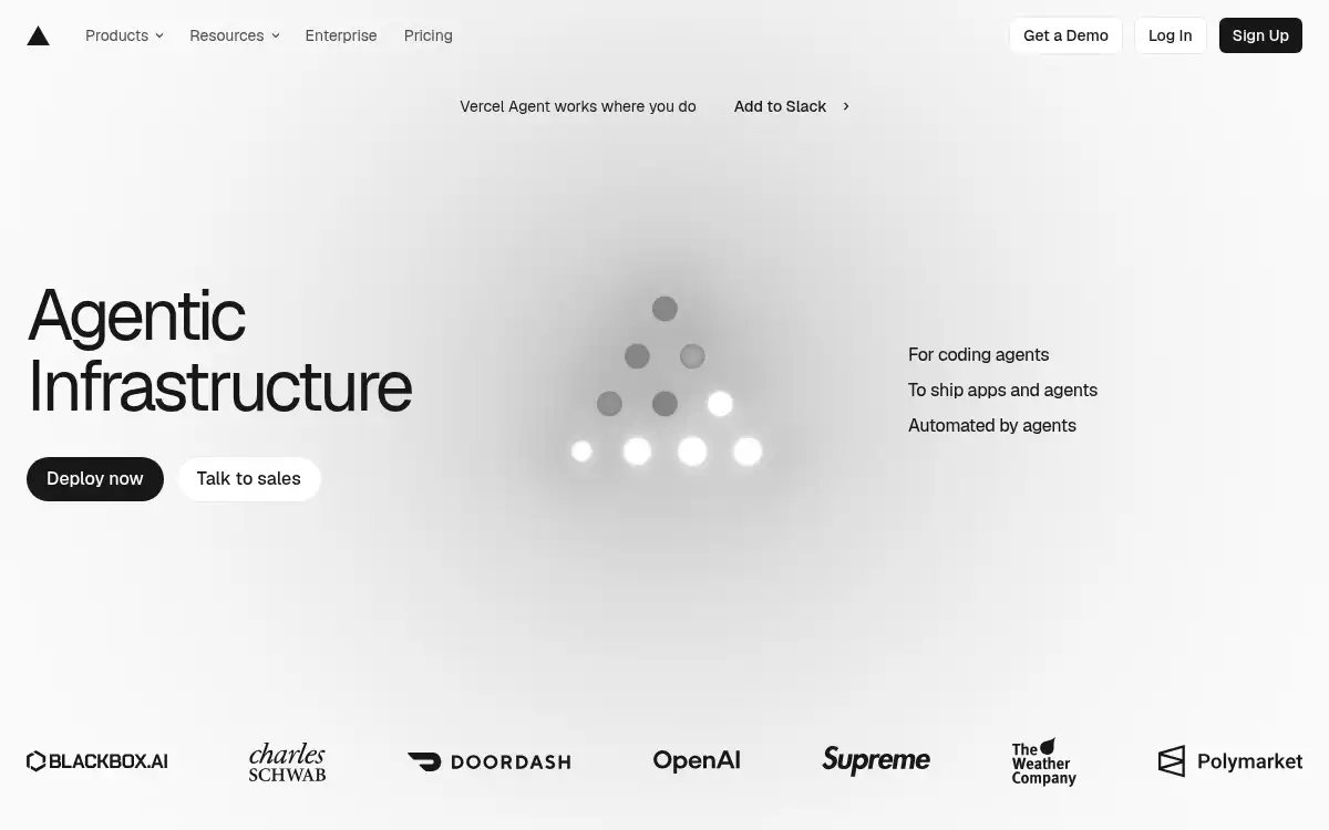 Final screenshot of https://vercel.com/