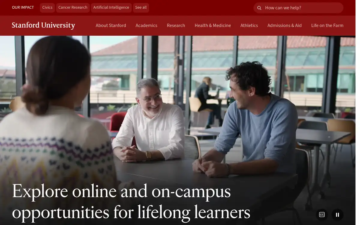 Final screenshot of https://www.stanford.edu/