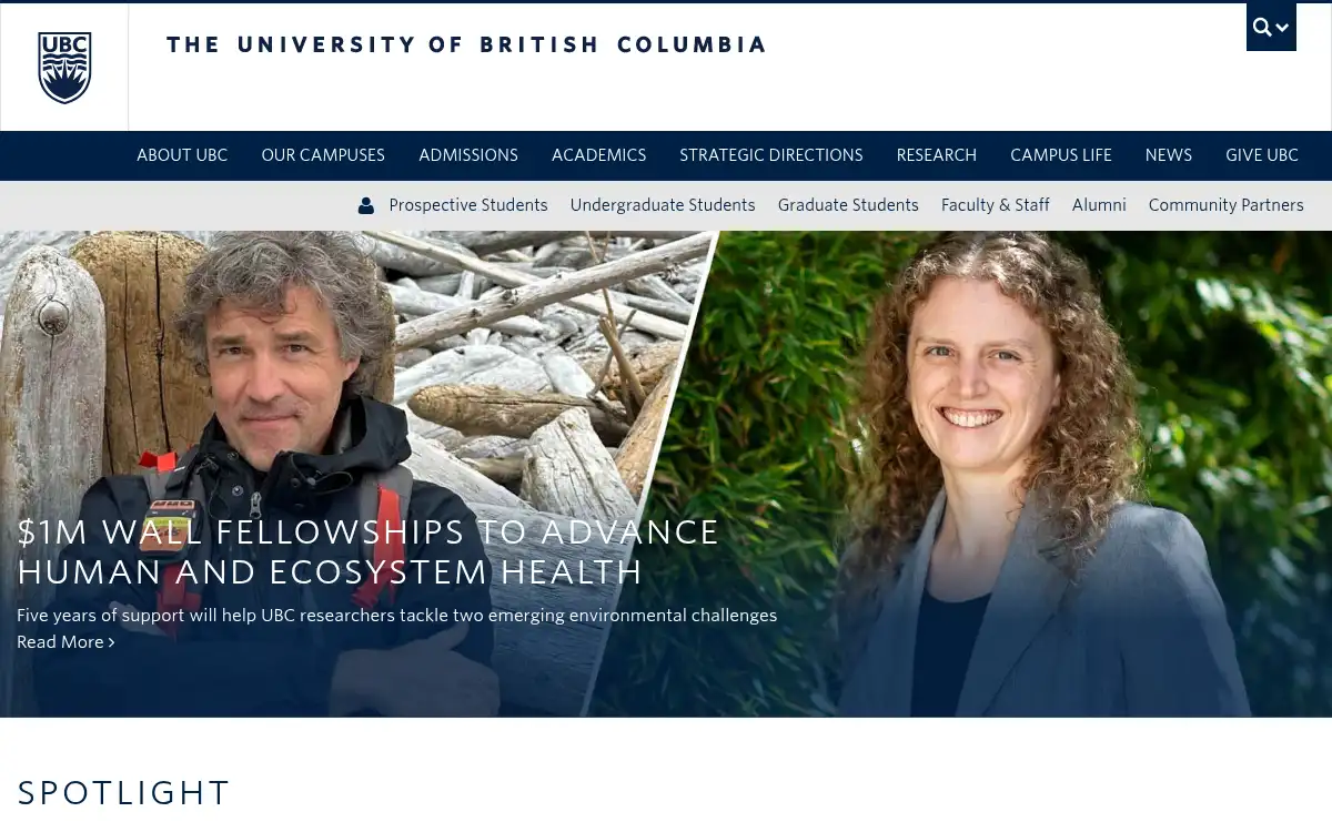 Final screenshot of https://www.ubc.ca