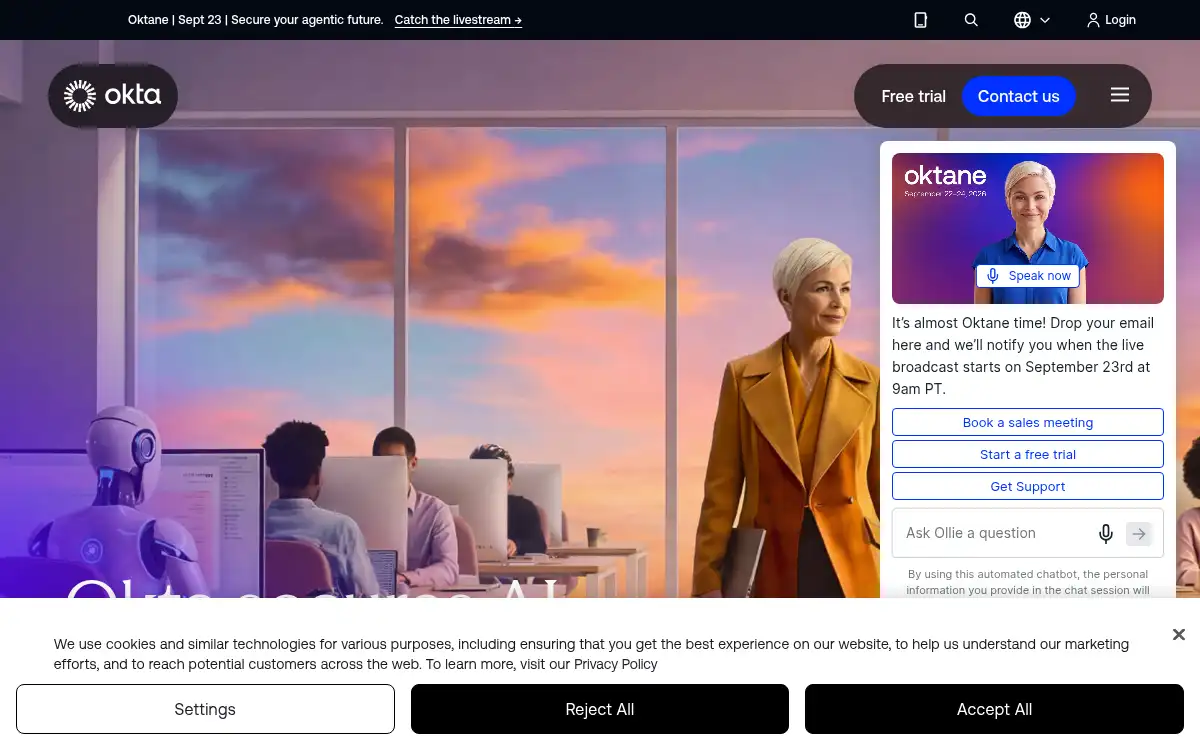 Final screenshot of https://www.okta.com