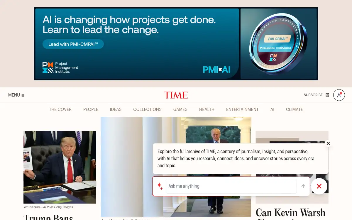 Final screenshot of https://www.time.com