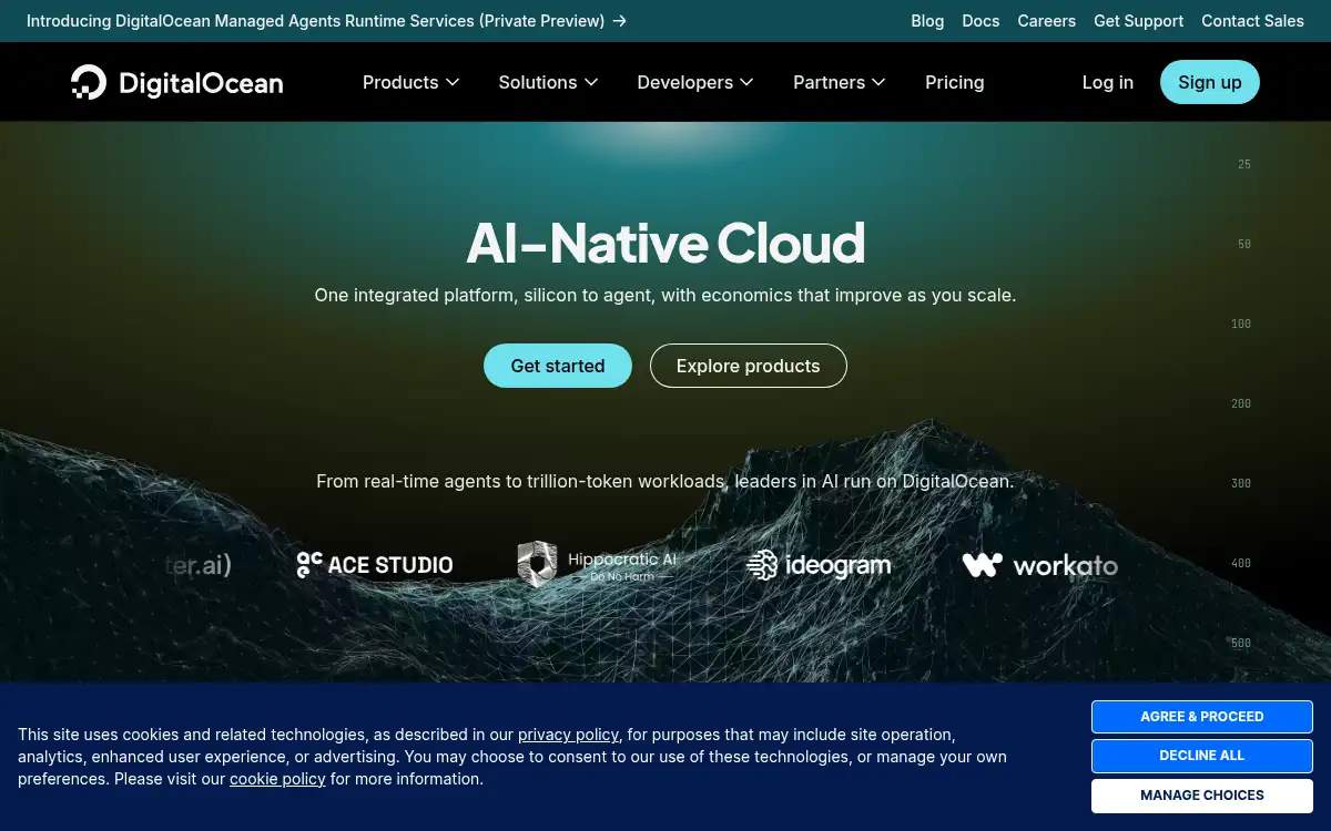 Final screenshot of https://www.digitalocean.com