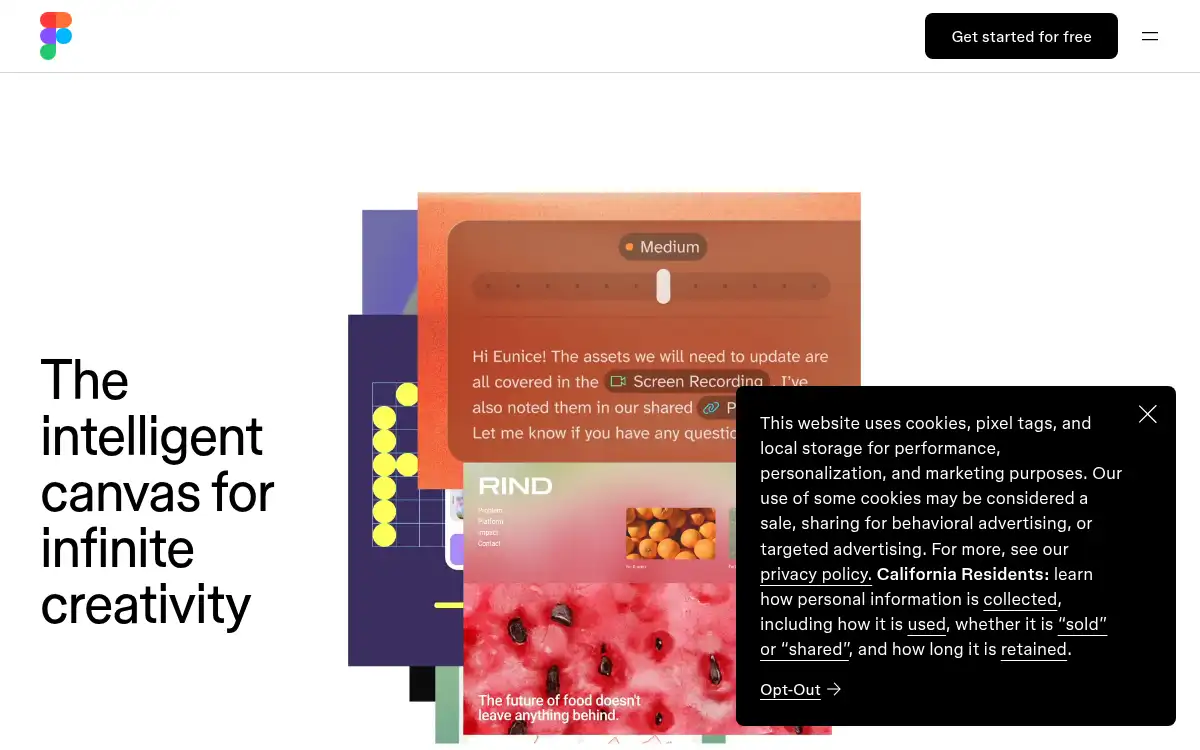 Final screenshot of https://www.figma.com