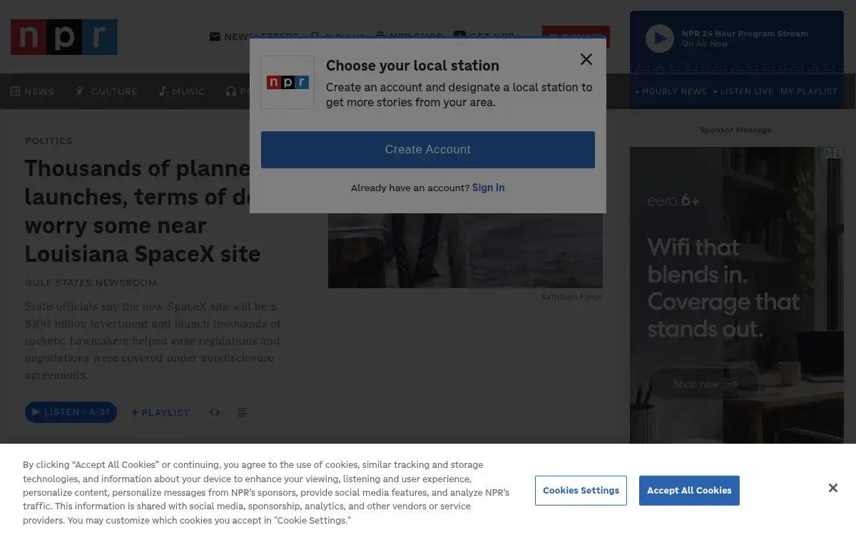 Final screenshot of https://www.npr.org