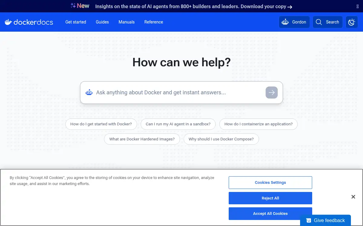 Final screenshot of https://docs.docker.com