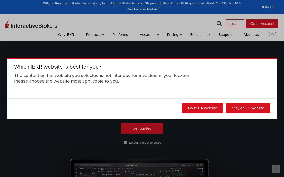 Final screenshot of https://www.interactivebrokers.com