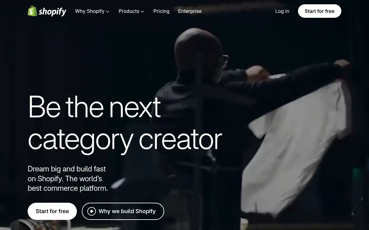 Final screenshot of https://shopify.com
