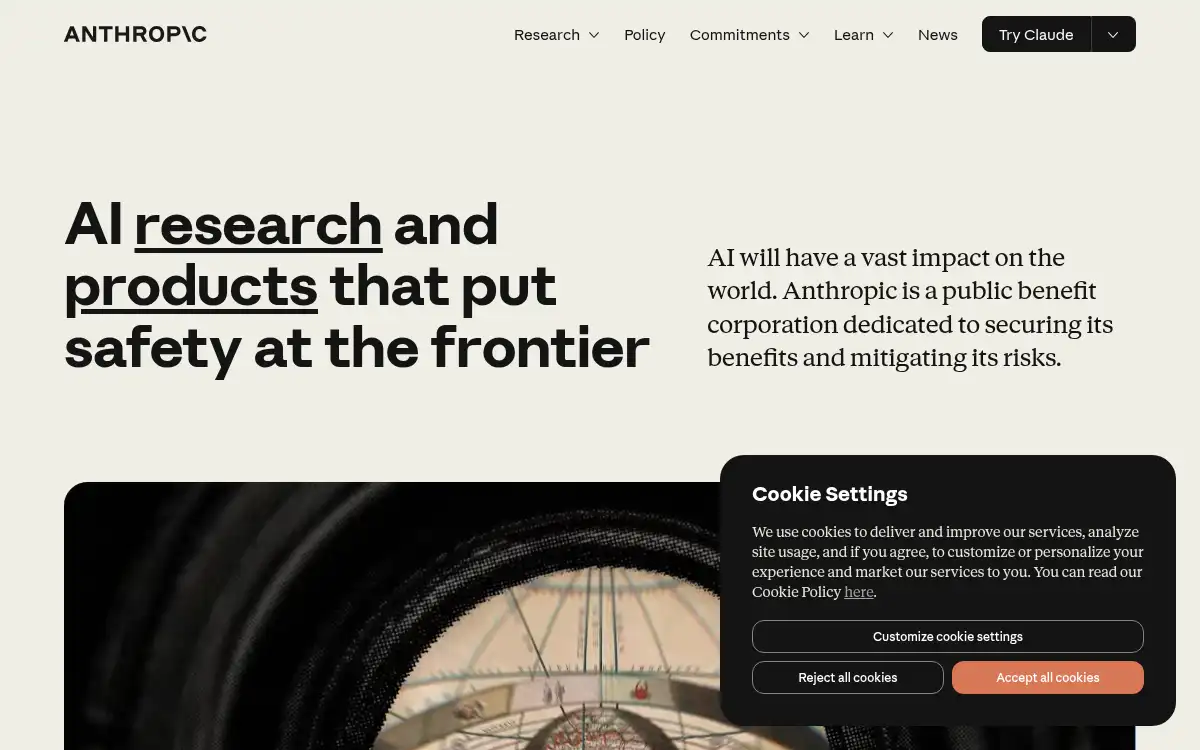 Final screenshot of https://www.anthropic.com