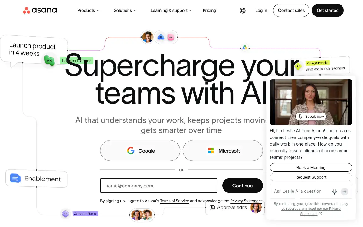 Final screenshot of https://www.asana.com