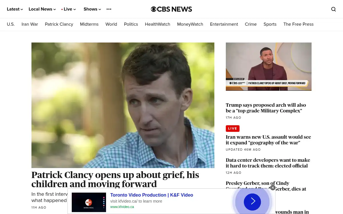 Final screenshot of https://www.cbsnews.com