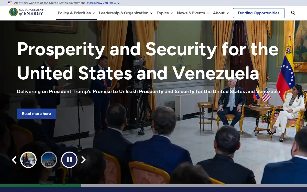 Final screenshot of https://www.energy.gov