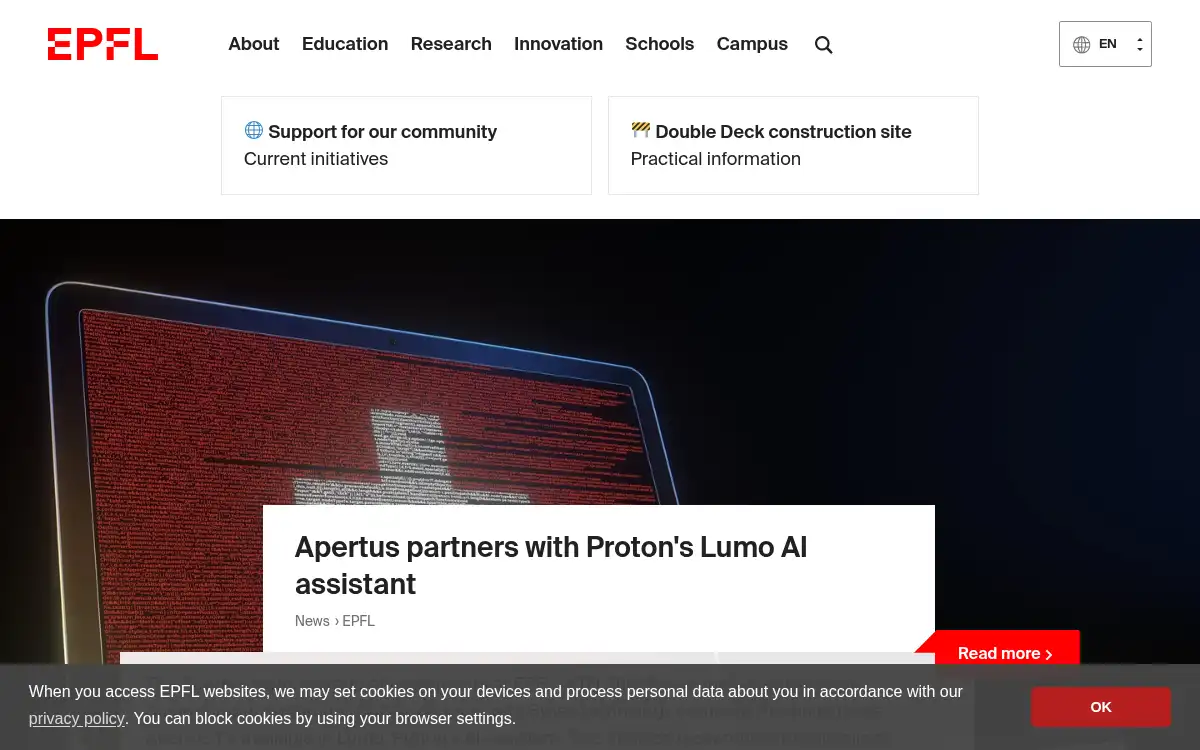 Final screenshot of https://www.epfl.ch