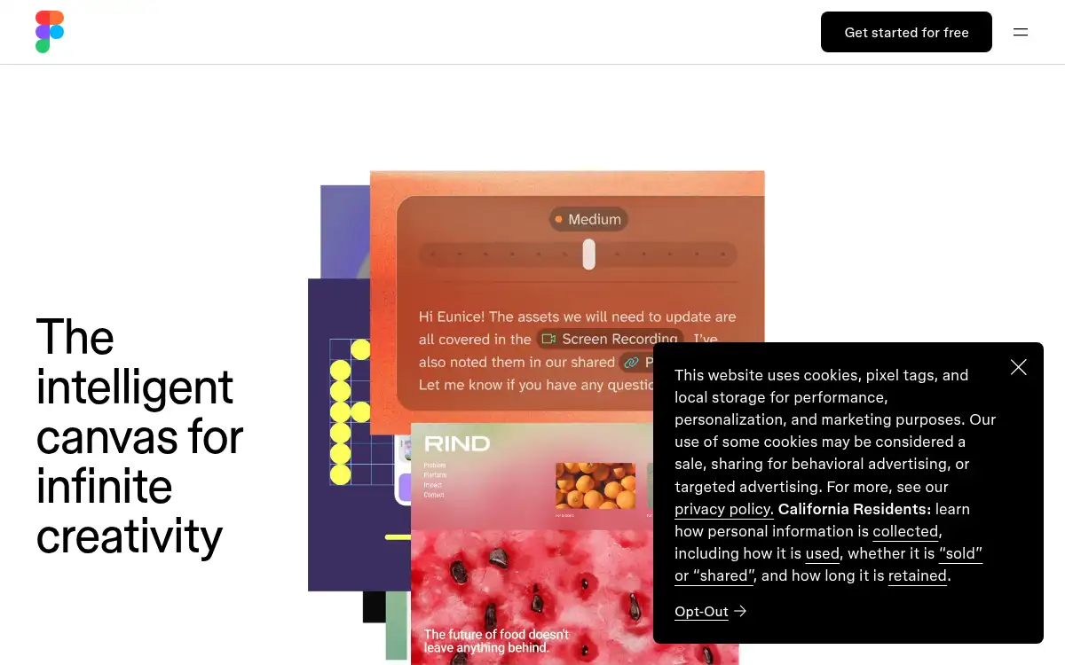 Final screenshot of https://www.figma.com