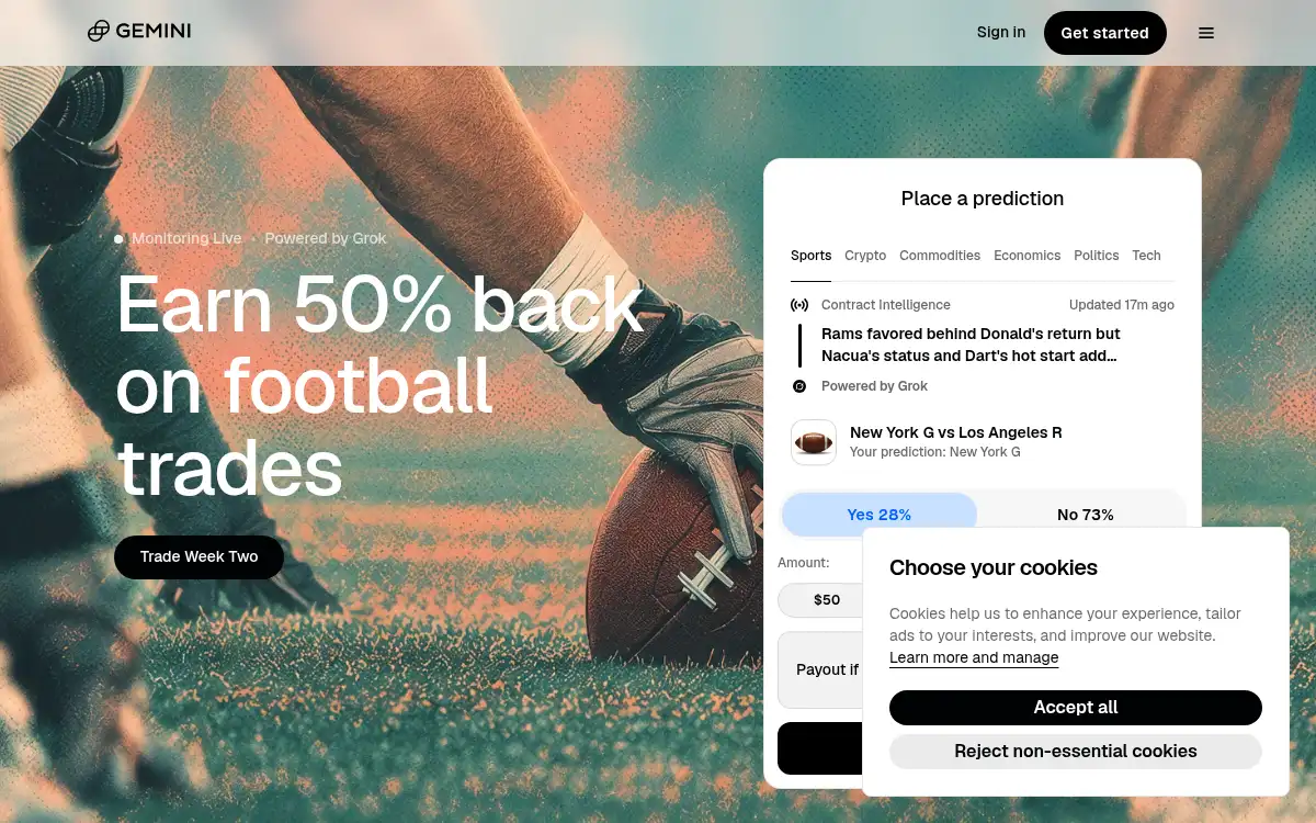 Final screenshot of https://www.gemini.com