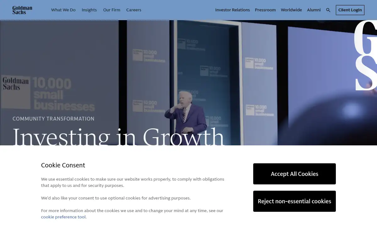 Final screenshot of https://www.goldmansachs.com