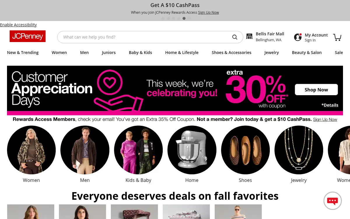 Final screenshot of https://www.jcpenney.com