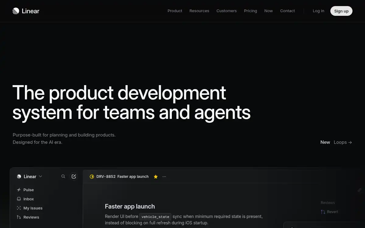 Final screenshot of https://www.linear.app