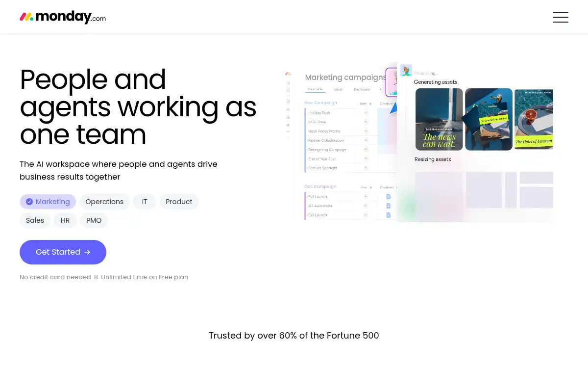 Final screenshot of https://www.monday.com