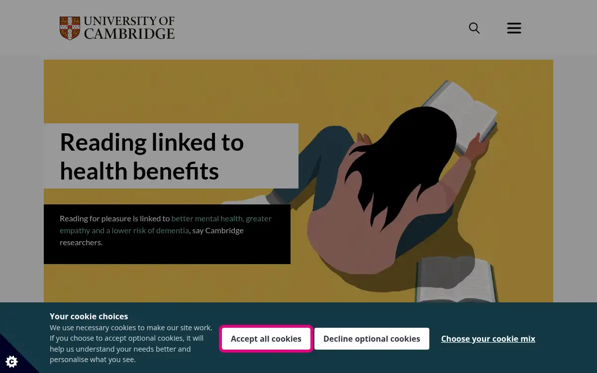 Final screenshot of https://cam.ac.uk