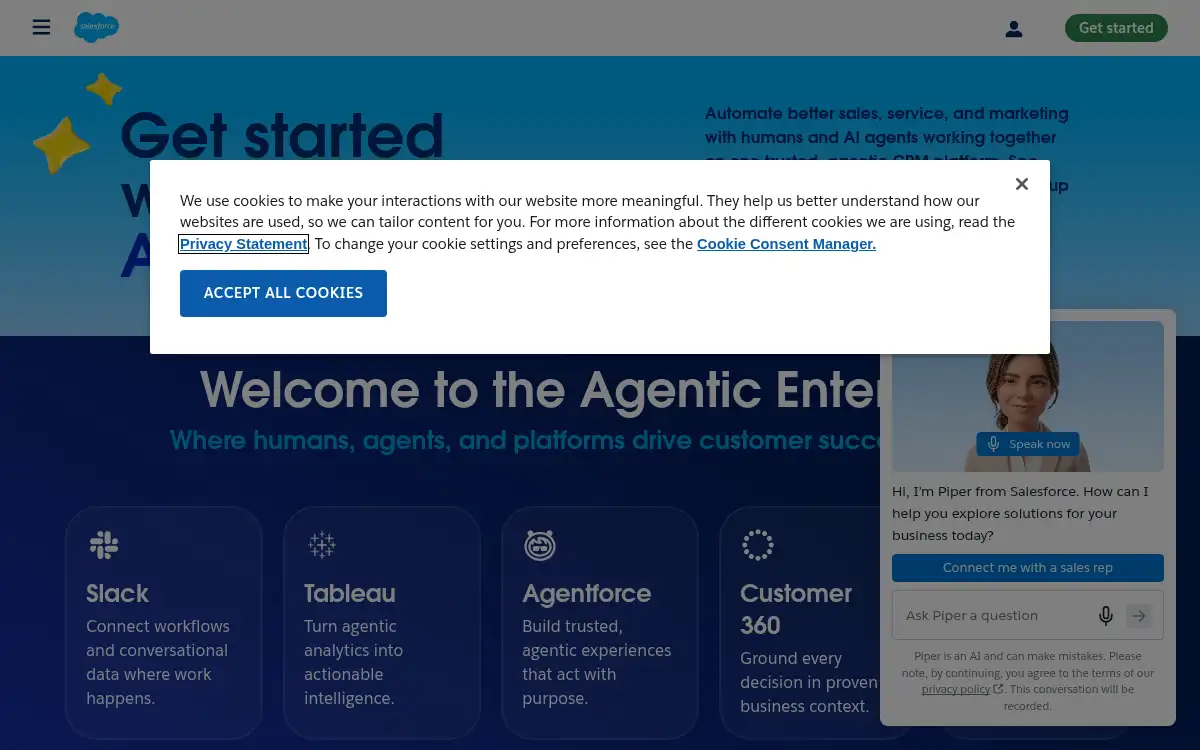 www.salesforce.com screenshot