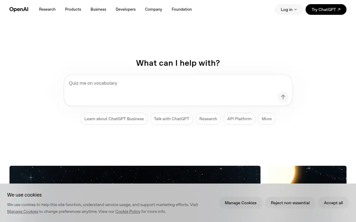 www.openai.com screenshot