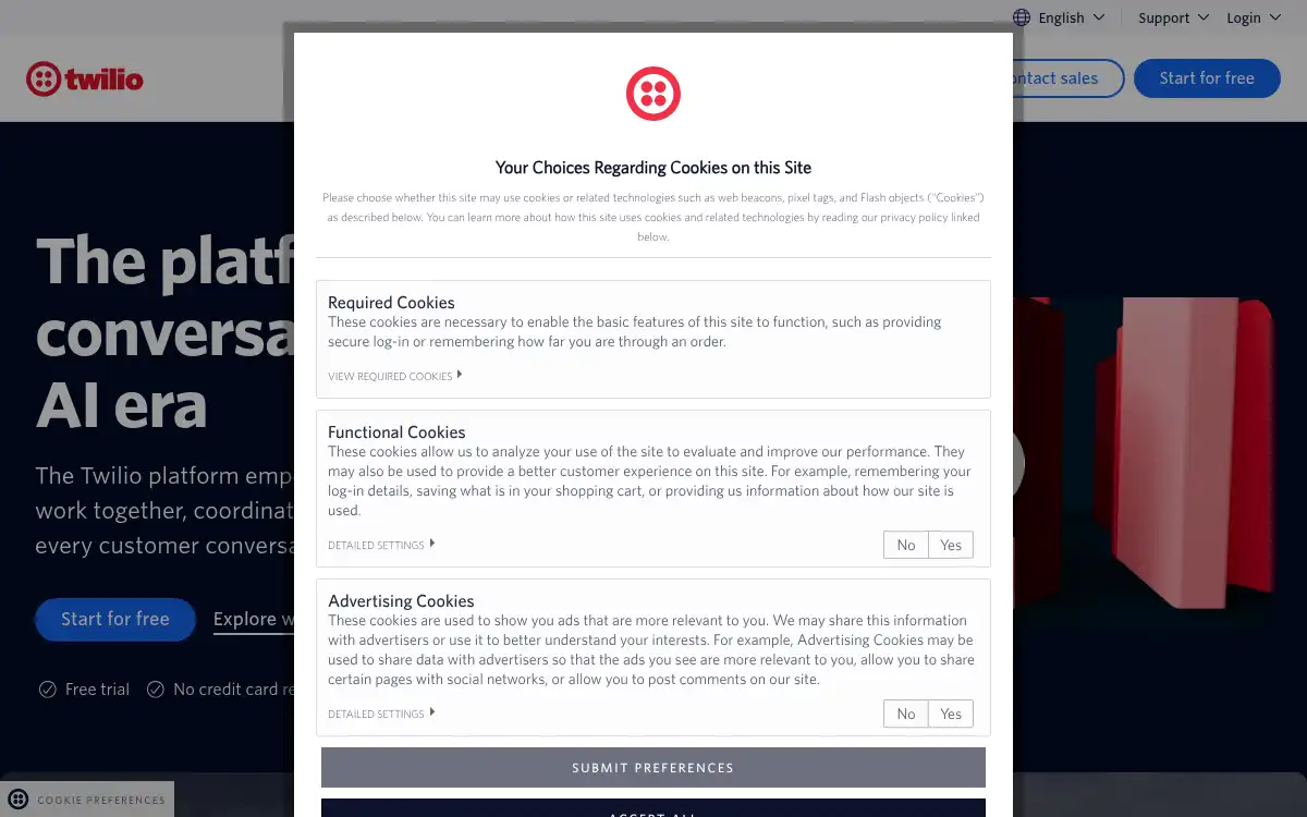 www.twilio.com screenshot