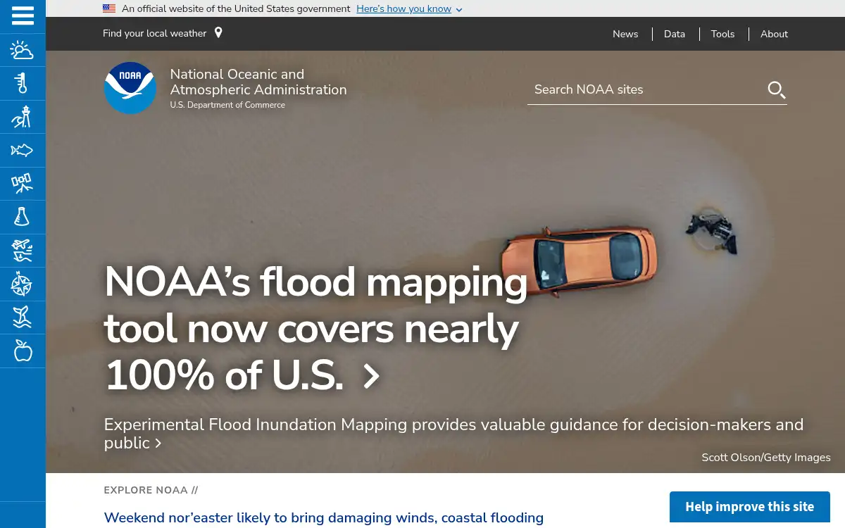 www.noaa.gov screenshot