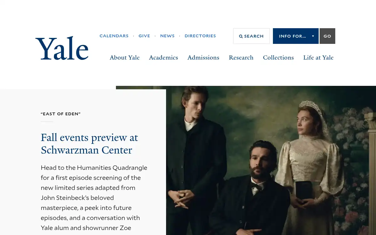 www.yale.edu screenshot