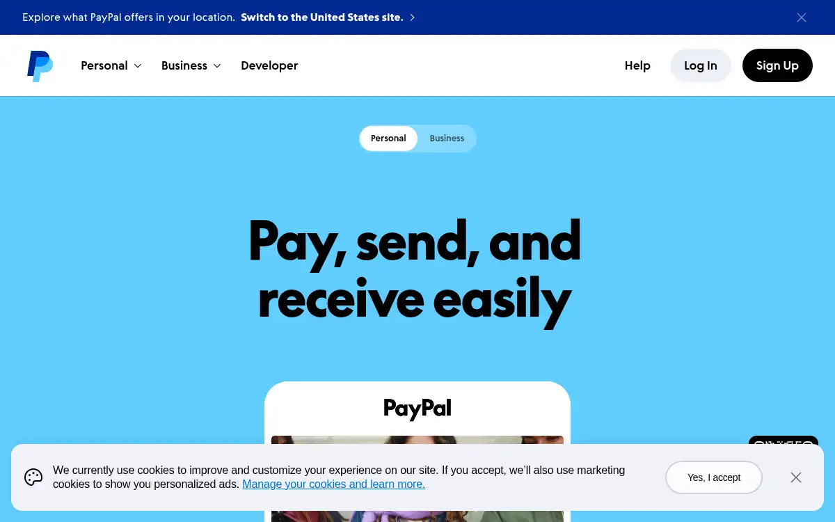 www.paypal.com screenshot