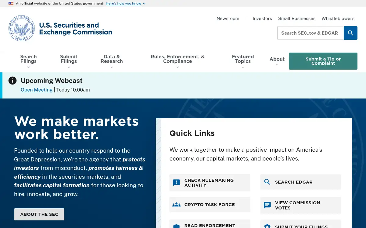 www.sec.gov screenshot