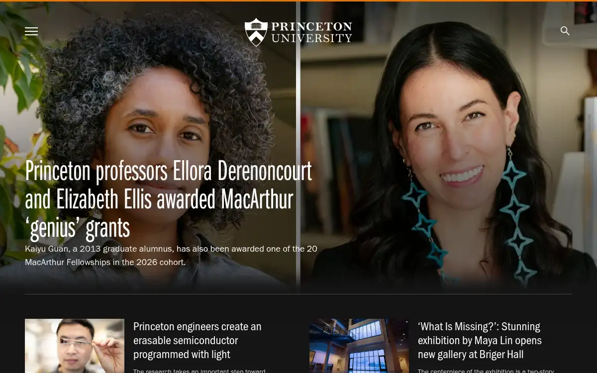 www.princeton.edu screenshot